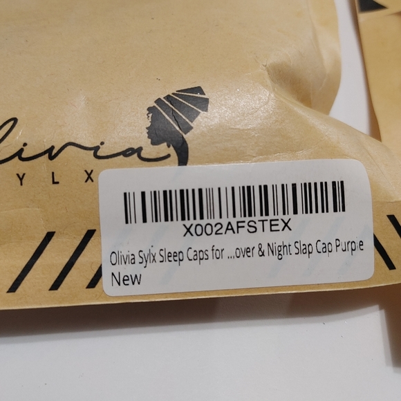 Lot of 4 - Satin Sleep Cap and Hair Bonnet for Sleeping - Overnight  - Purple - - Picture 10 of 10